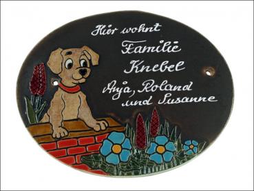 Türschild Hund