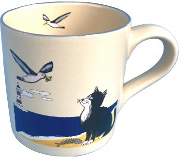 Tasse Katze und Möwe